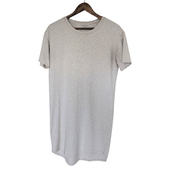 𝅺Tradlands Baja Dress Neutral Minimalist Indie Womens M Slouchy Oatmeal Cotton - Picture 2 of 9